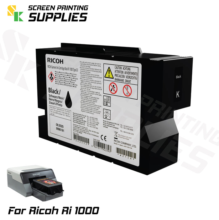 K Black ตลับหมึก ริโก้ Ri 1000 Ricoh Ri 1000 (200ml) Cartridges - SK Screen Printing Supplies