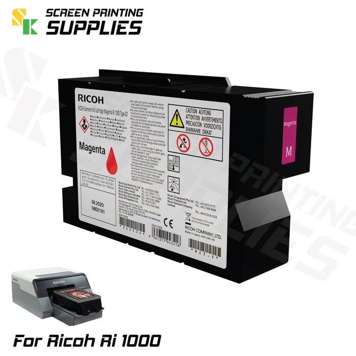 Magenta ตลับหมึก ริโก้ Ri 1000 Ricoh Ri 1000 (200ml) Cartridges - SK Screen Printing Supplies