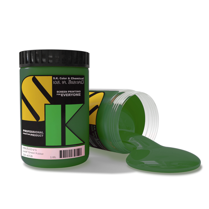 สีใบไม้ยางสูตรน้ำ Leaf Green Rubber Ink SK-40SB - SK Screen Printing Supplies