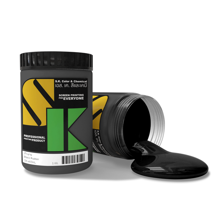 สีดำยางสูตรน้ำ Black Rubber Ink SK-40SNL - SK Screen Printing Supplies