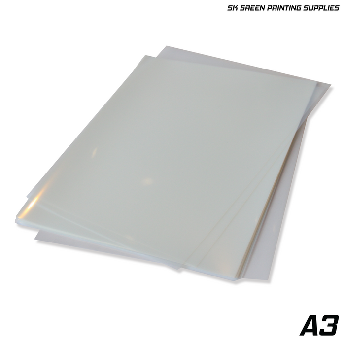 ฟิล์มอิงค์เจ็ท กันน้ำ A3 (Water Proof Inkjet Film Sheet) - SK Screen Printing Supplies